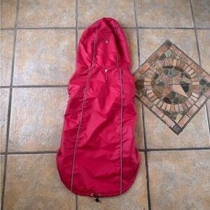 Red Hooded Dog Raincoat